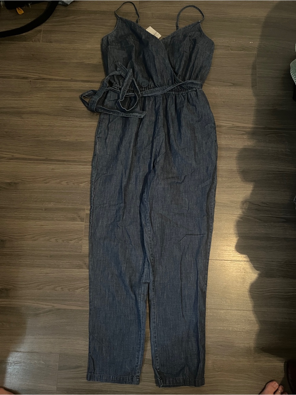GAP Dark Blue Denim Jumpsuit with Adjustable Straps